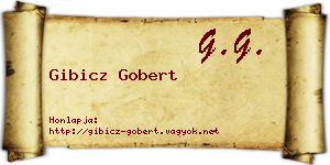 Gibicz Gobert névjegykártya
